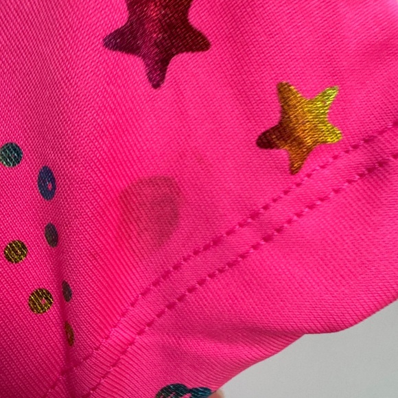 NWOT Lemon Kiss 2T Girls Hot Pink Rainbow Mermaid Swim Shirt Bathingsuit - Picture 7 of 7